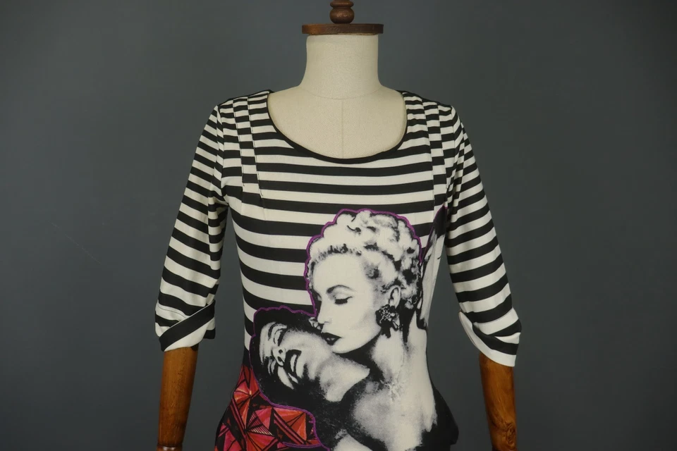 Vestido ajustado DESIGUAL Multi Estampado Arco Iris 69 Manga Larga Cuello Redondo Talla S Foto 2 de 4