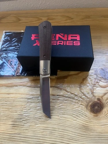 PENA X Series Knife Raptor Front Flipper Brown Micarta