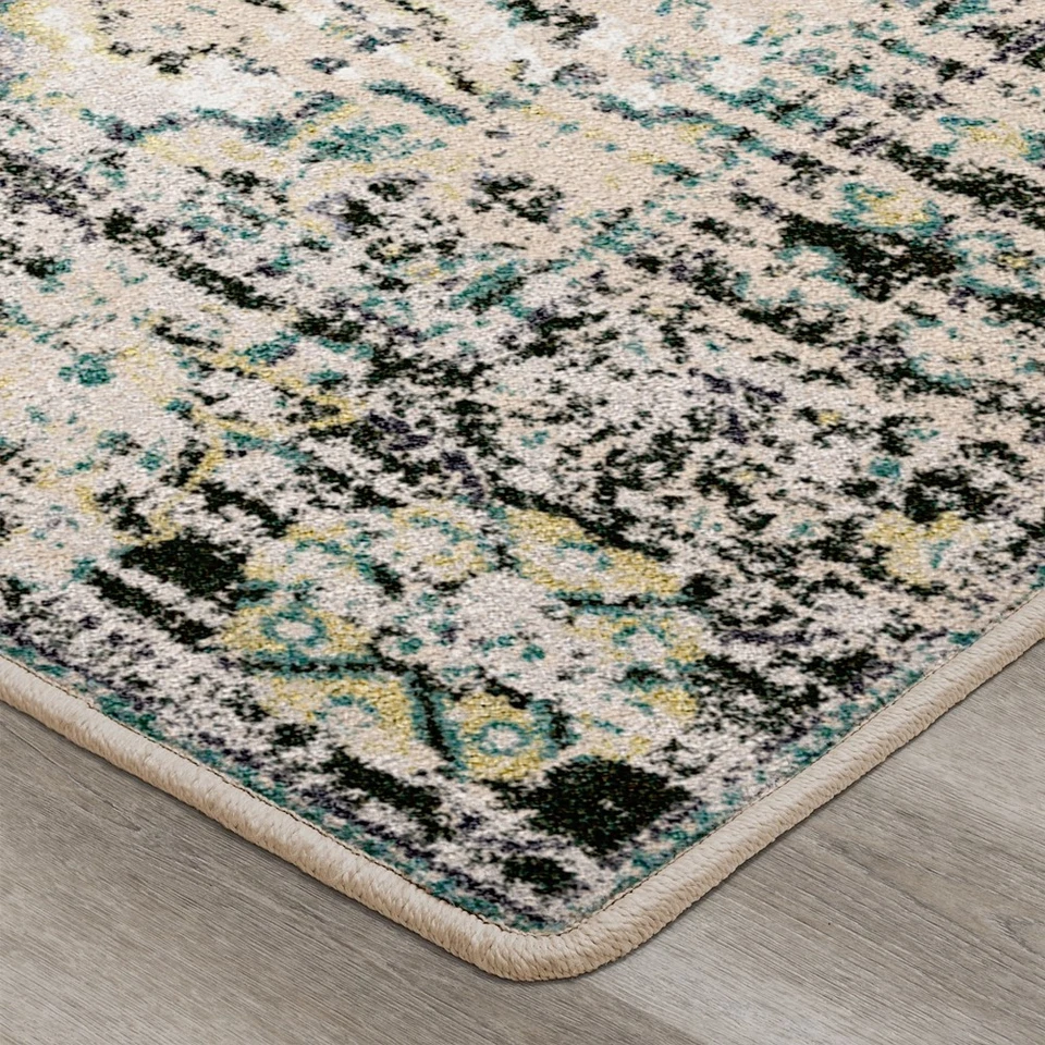 Alfombra Milliken Residency VINTAGE FOCUS moderna de nailon resistente a la deformación verde Foto 4 de 4