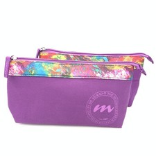 Brand New Purple Cosmetic Pouch 2 Bags 