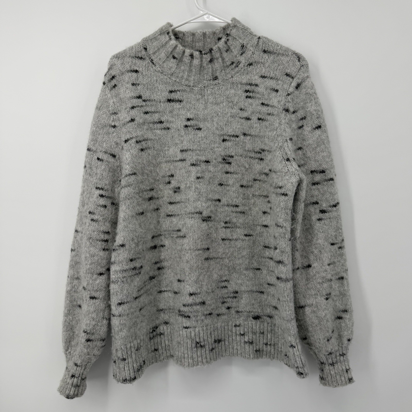 Loft Ann Taylor Gray Cowl Neck Sweater Gray Black Women’s Size XL