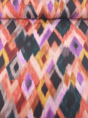Abstrakter Ikat Weichzeichner Canvas Baumwollstoff