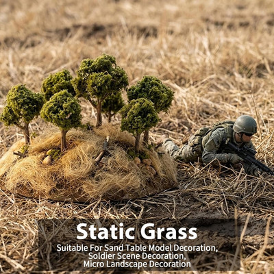 Simulation Grass Miniature Static Grass Model Terrain Models Kit for Train La...
