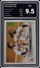 2022 Topps #342 Postseason Passion Atlanta Braves MLB - CGA 9.5 Digital Grade