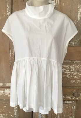 ottod'ame Top White Size 4 Made In Italy Tie Back 