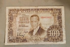 1953 Spain 100 Pesetas Note