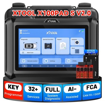  2026 XTOOL X100PAD S V2.0 KEY Fob IMMO Programmer Diagnostic Tool OBD2 Scanner