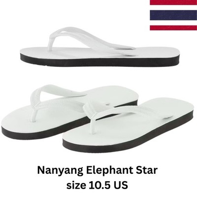 Natural Rubber Vintage Nanyang Elephant Star Thailand Sandals Flipflops size10.5
