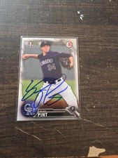 Riley Pint Colorado Rockies 2016 Bowman Draft Hand Signed