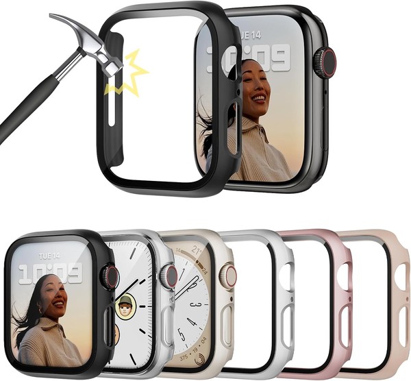HüLle Mit Schutzfolie FüR Apple Watch Series 7-9 45Mm 6-StüCk Set 6 StüCk-image