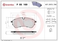 Bremsbelagsatz Scheibenbremse Prime Brembo P 85 169 FüR Man Vw Crafter Camper T7