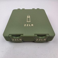 22LR 300 Rounds Ammo Storage Box Case Container Hinged Lid & Latch USA Made