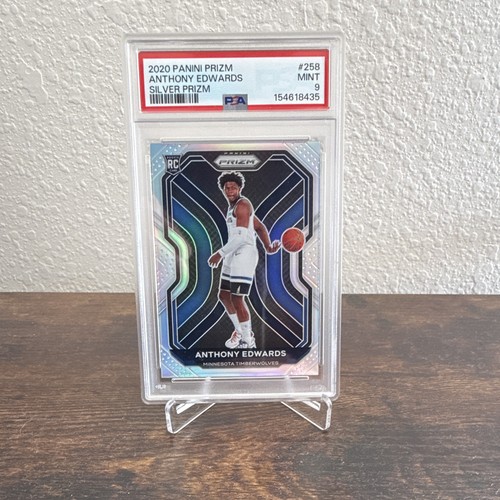 Panini Prizm Anthony Edwards RC Silver Prizm #258 PSA 9 Timberwolves