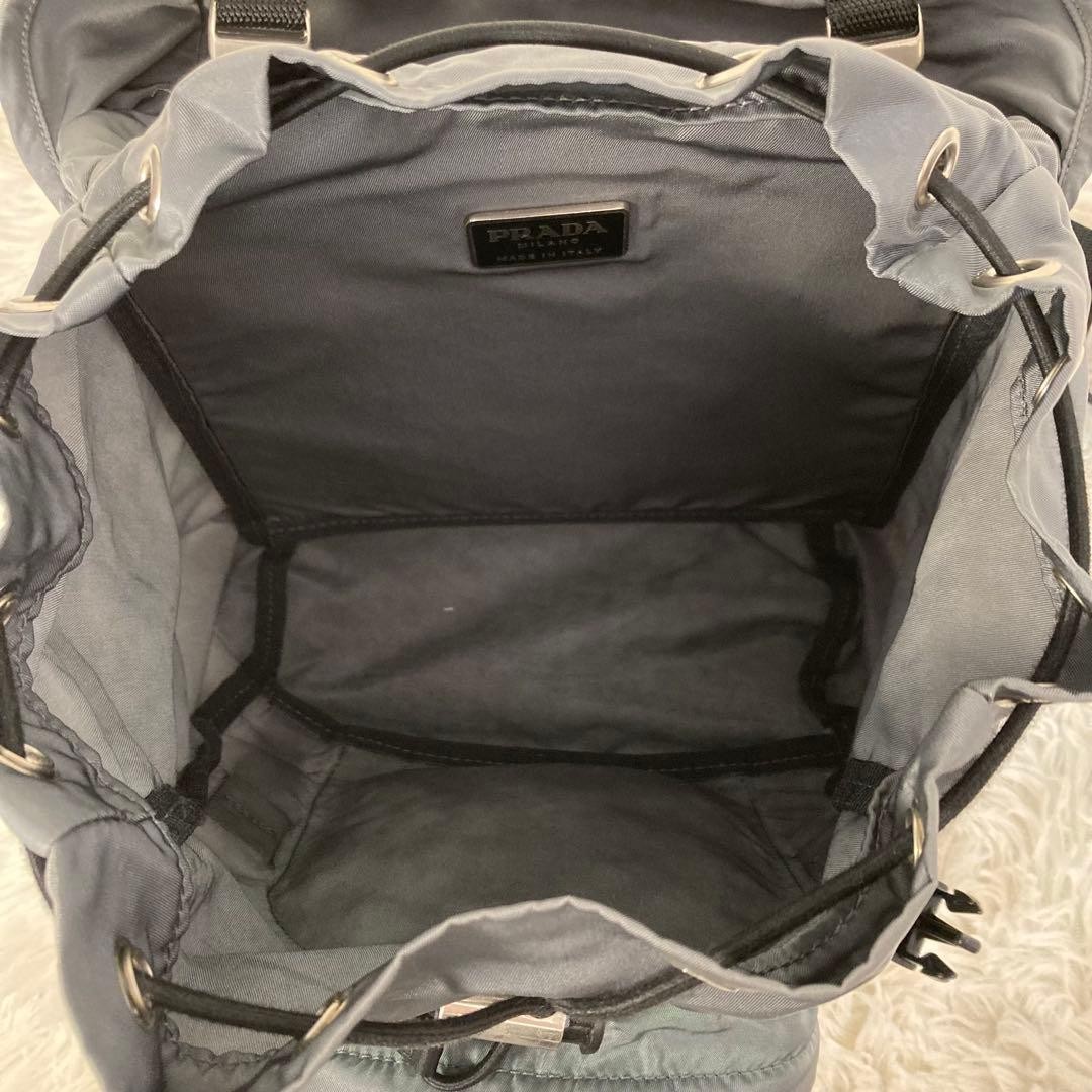 PRADA tessuto nylon drawstring type triangle logo… - image 8