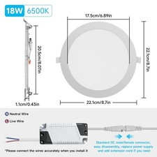 5x 23456710-inch Recessed Lighting Canless Led Ceiling Can Light Fixture