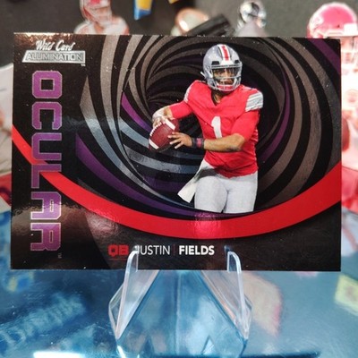 2021 Wild Card Alumination - Ocular Justin Fields #OC-3 Pink Single Swirl...