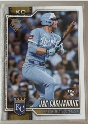 2025 Topps JAC CAGLIANONE Rookie RC #75 Kansas City Royals   2-Way Star!