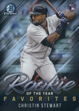 2019 Bowman Chrome Rookie of the Year Favorites #ROYF10 Christin Stewart Card. rookie card picture
