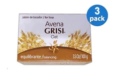 THREE Avena Grisi Oat Soap 3.5oz Bars Body Care Bath & Shower