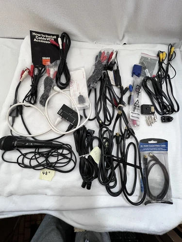THIS LOT of various audio and video cables, interconnects !!