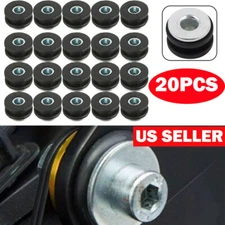 20X Motorcycle Rubber Grommets Kit Fairing Rubber Grommet Bolt Assortment Kit US