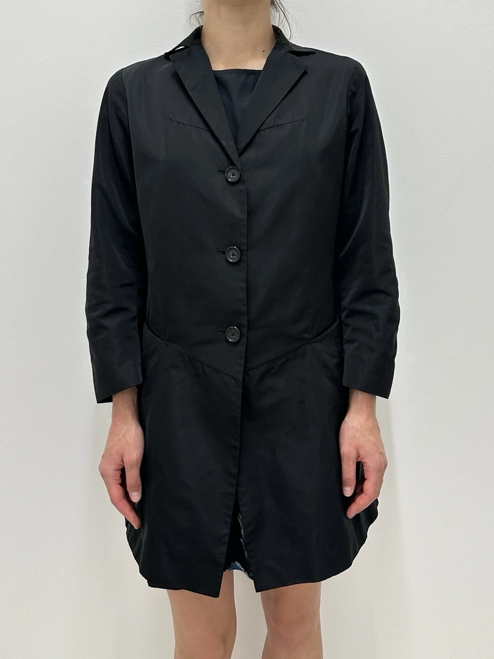 Gabardina negra para mujer Jil Sander talla 36 Foto 3 de 4