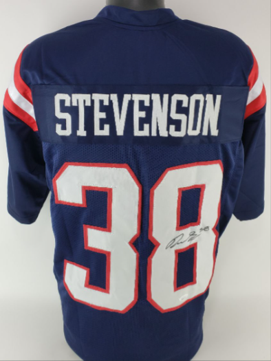 Rhamondre Stevenson Autographed Signed New England Patriots Custom Jersey (JSA)