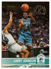 1994-95 NBA Hoops Supreme Court #SC4 Larry Johnson Charlotte Hornets Basketball