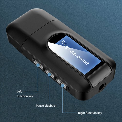USB Bluetooth 5.0 Transmitter Receiver Audio Adapter AUX 3.5mm TV CAR PC Speaker - Afbeelding 7 van 12