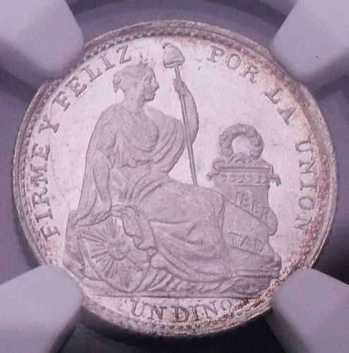 1905 JF Peru Dinero, NGC MS 65,  nice silver coin                  # 77, 5-6.