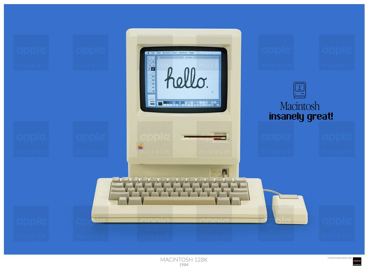 Apple Macintosh 128k poster B 30x40cm