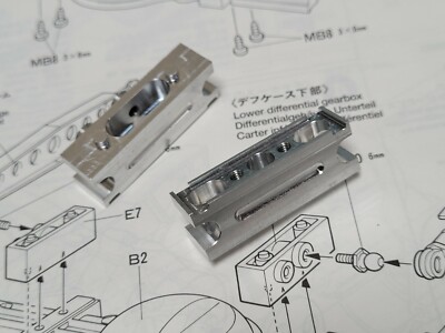 Coppia Supporti In Alluminio (E7/E8) Con Molla Per Tamiya 1/10 Juggernaut F350 - Foto 3