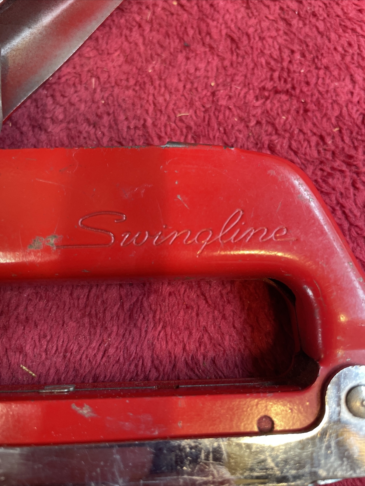 Vintage SWINGLINE 800 Heavy Duty Red Tacker Stapler Staple Gun Tool eBay