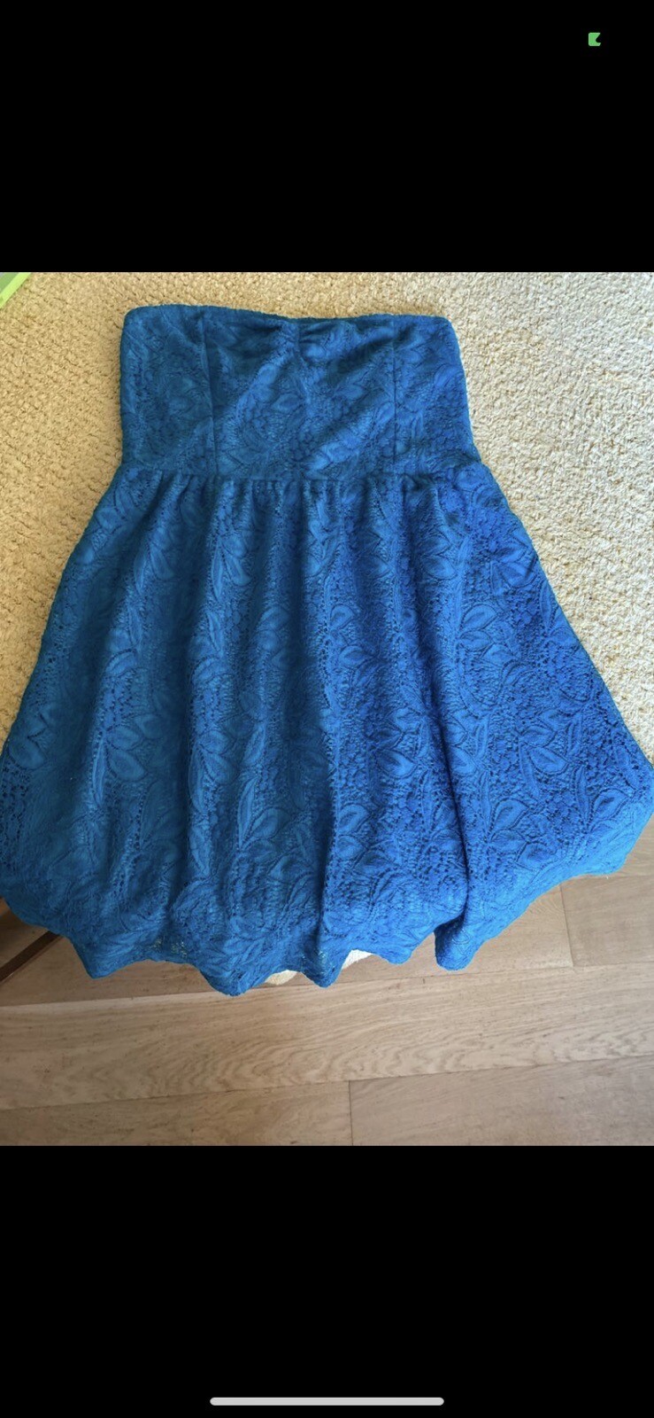 Vestido Verde Azulado Palabra De Honor