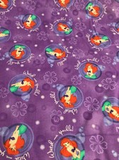 Disney My Little Mermaid Ariel baby toddler sheet set Purple