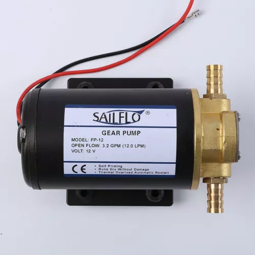 12V Impeller Gear Oil Pump Oil Fuel Water Transfer For Diesel Scavenge - Picture 6 of 13