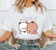 Cute Panda Bear Bubu Dudu T-shirt Couple Love Bubu and Dudu Panda Bears Shirt Lo