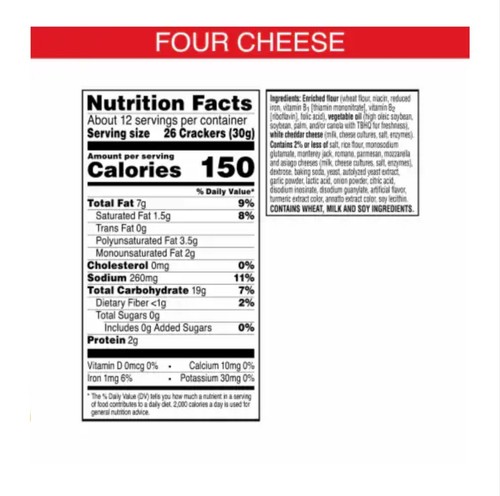 ⚫️ New Exclusive Cheez-It Crunchy Italian Four Cheese Snack Crackers Box 12.4oz - Picture 2 of 2
