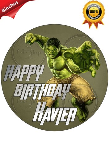 MARVEL AVENGERS CAKE TOPPER PERSONALIZZATO CARTA GLASSA - Foto 2 di 15