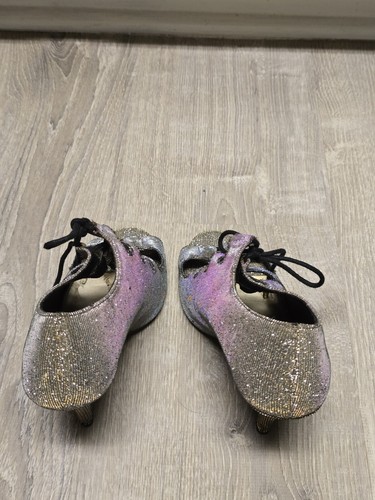 Fioni Night Women's Sparkly Lace Up Heels Size 9.5 - Picture 9 of 12