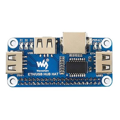 3x USB 2.0/1.1 Ethernet To RJ45 Hub Extension Board for Raspberry Pi Zero (W/WH)
