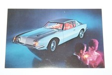 1963 STUDEBAKER AVANTI DEALER ADVERTISING  POSTCARD
