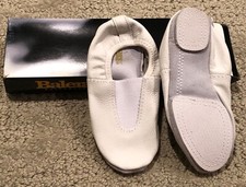 NEW Balera White Gymnastics Acro Trampoline Tumbling Shoes Toddler 10 Fits 8