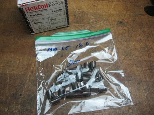 25 pieces Genuine Helicoil M10X1.5 1-1/2 length stainless thread repair inserts