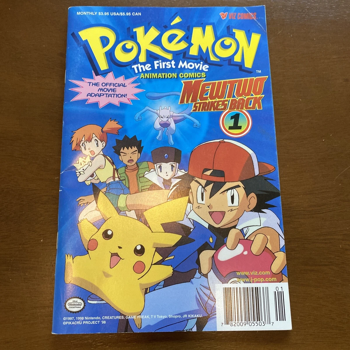 The Art of Pokémon The First Movie: Mewtwo Strikes Back Vintage 1998 Book