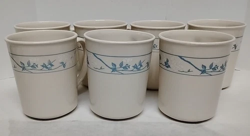 Corelle FIRST OF SPRING Coffee Mugs Cups Vintage Set of 7