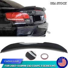 PSM Style For 2007-2013 BMW E92 Coupe 3 Series M3 Rear Spoiler Wing Carbon Look