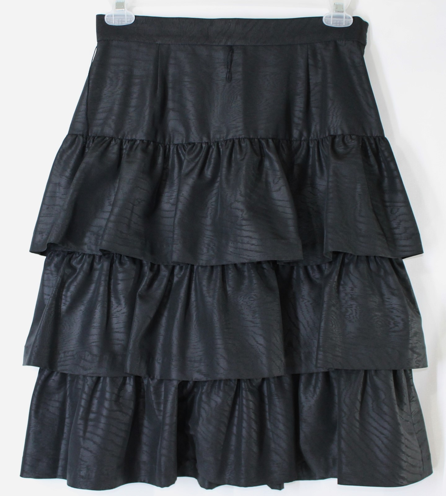 NWOT JH Collectables Women's 14 Black 3 Tiered 30 in Waist Shiny Party Skirt