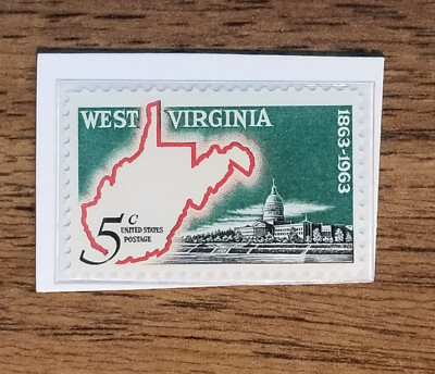 US Stamp: Scott #1232 - West Virginia Statehood - 5 Cent - OG MNH