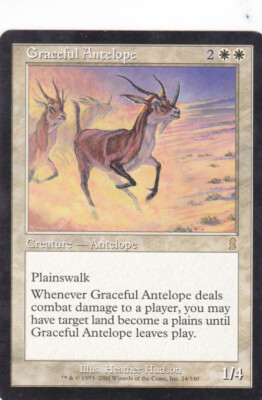 Graceful Antelope Odyssey White Magic the Gathering MTG x2